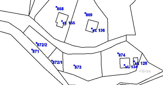 Parcela st. 430/34 v KÚ Lomec u Úmonína, Katastrální mapa