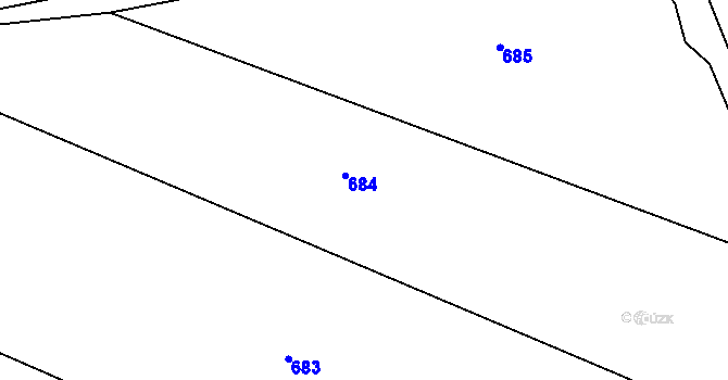 Parcela st. 45/1 v KÚ Lomec u Úmonína, Katastrální mapa