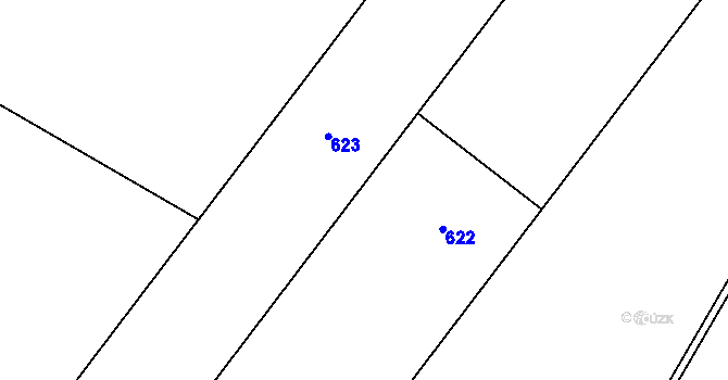 Parcela st. 59/8 v KÚ Lomec u Úmonína, Katastrální mapa