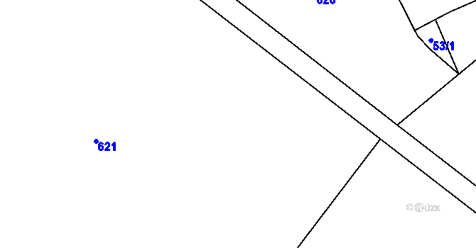 Parcela st. 59/9 v KÚ Lomec u Úmonína, Katastrální mapa