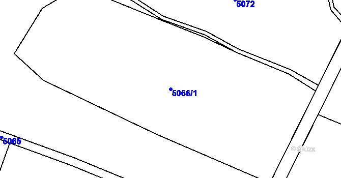 Parcela st. 5066/1 v KÚ Únanov, Katastrální mapa