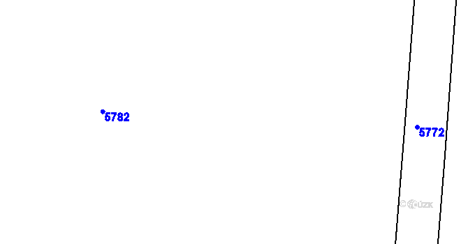 Parcela st. 5775 v KÚ Únanov, Katastrální mapa