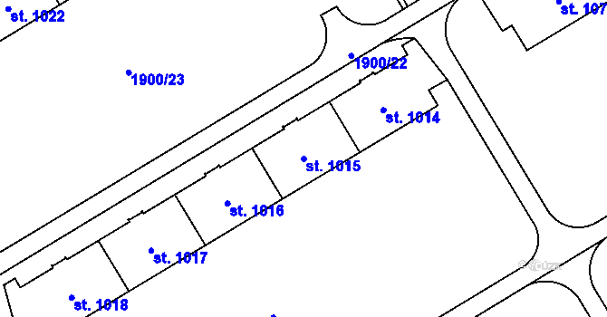 Parcela st. 1015 v KÚ Uničov, Katastrální mapa
