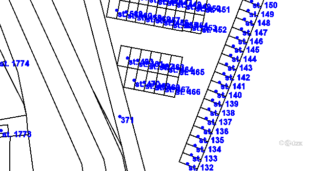 Parcela st. 467 v KÚ Brníčko, Katastrální mapa