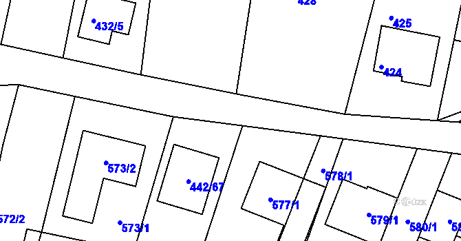 Parcela st. 32/20 v KÚ Unkovice, Katastrální mapa