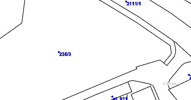 Parcela st. 231/2 v KÚ Úpice, Katastrální mapa