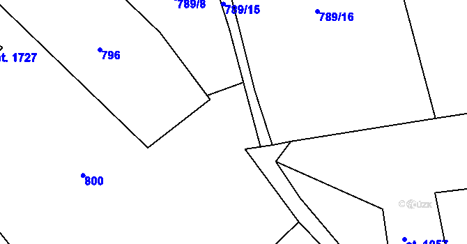 Parcela st. 789/30 v KÚ Úpice, Katastrální mapa