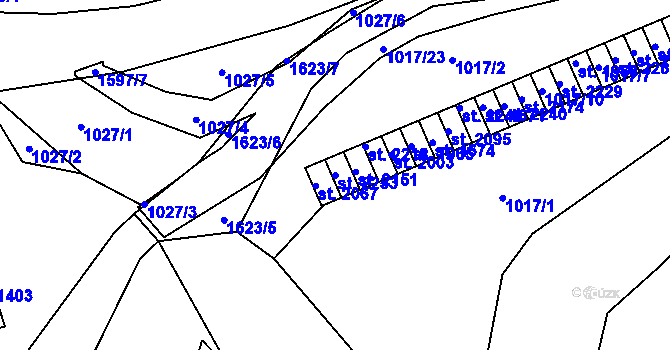 Parcela st. 2253 v KÚ Úpice, Katastrální mapa