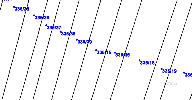 Parcela st. 336/15 v KÚ Úpohlavy, Katastrální mapa