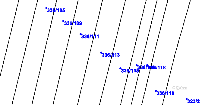 Parcela st. 336/113 v KÚ Úpohlavy, Katastrální mapa