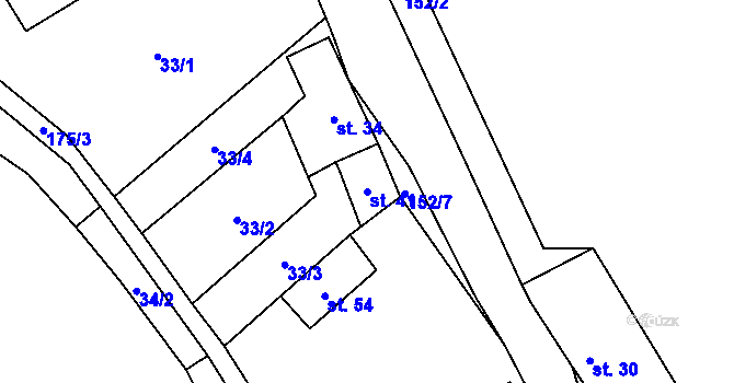 Parcela st. 41 v KÚ Želechovice, Katastrální mapa