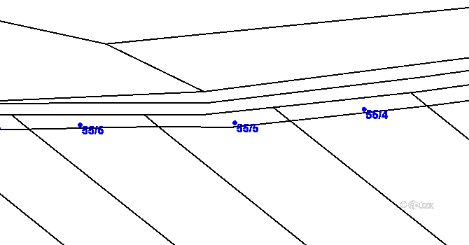 Parcela st. 55/5 v KÚ Želechovice, Katastrální mapa