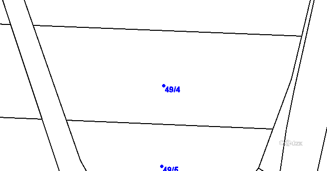 Parcela st. 49/4 v KÚ Želechovice, Katastrální mapa