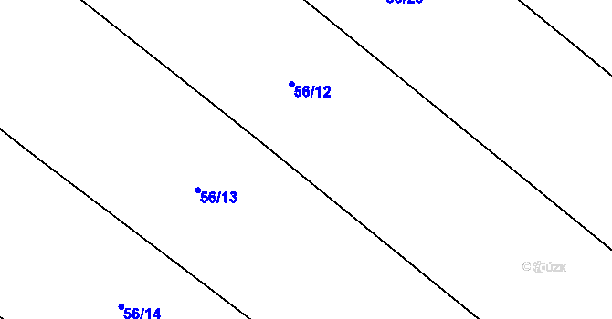 Parcela st. 56/30 v KÚ Želechovice, Katastrální mapa