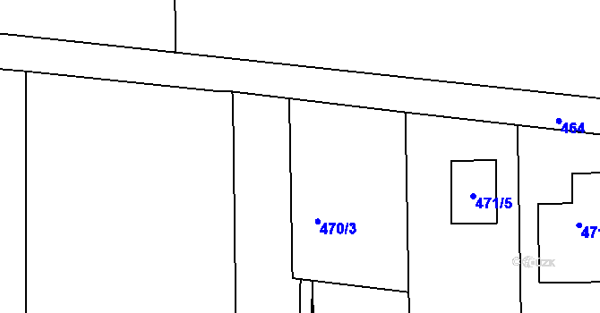Parcela st. 468/2 v KÚ Seloutky, Katastrální mapa