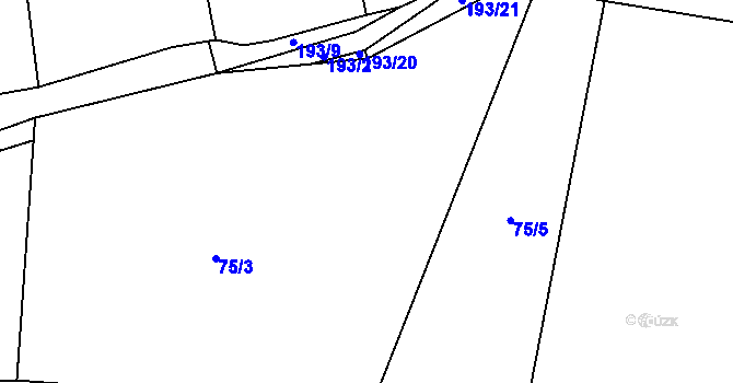 Parcela st. 73 v KÚ Úsilné, Katastrální mapa