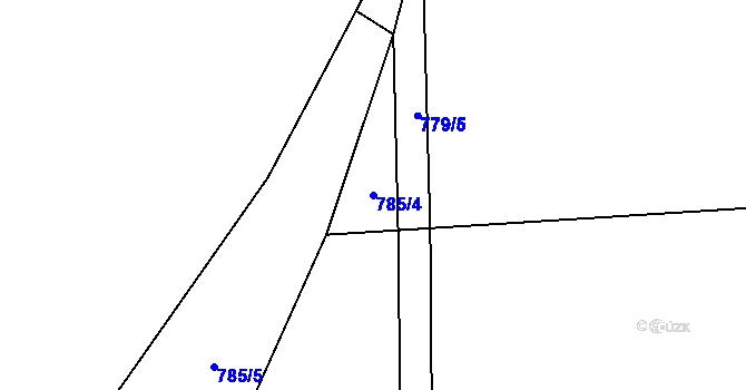 Parcela st. 785/4 v KÚ Úsilov, Katastrální mapa