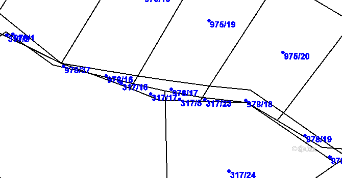 Parcela st. 978/17 v KÚ Úsilov, Katastrální mapa