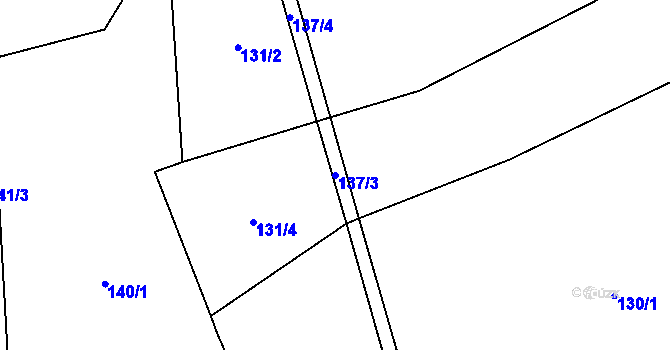 Parcela st. 137/3 v KÚ Úsilov, Katastrální mapa