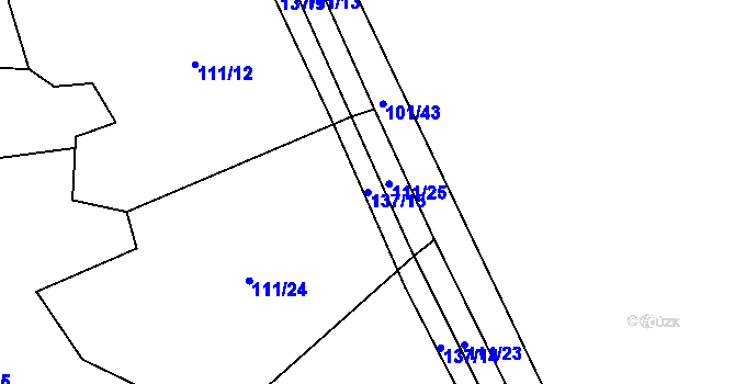 Parcela st. 137/15 v KÚ Úsilov, Katastrální mapa