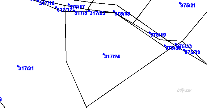 Parcela st. 317/24 v KÚ Úsilov, Katastrální mapa