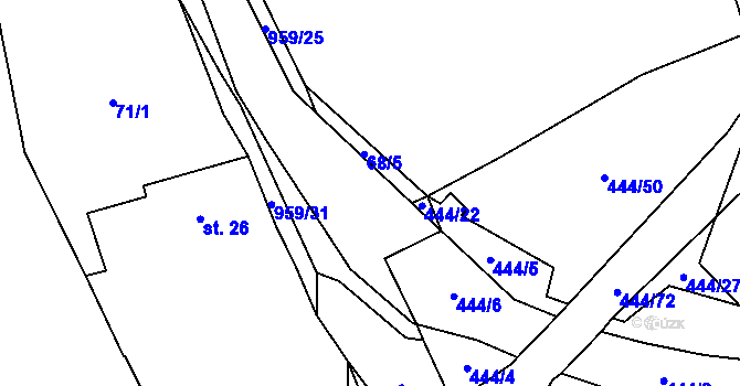 Parcela st. 68/3 v KÚ Úsilov, Katastrální mapa