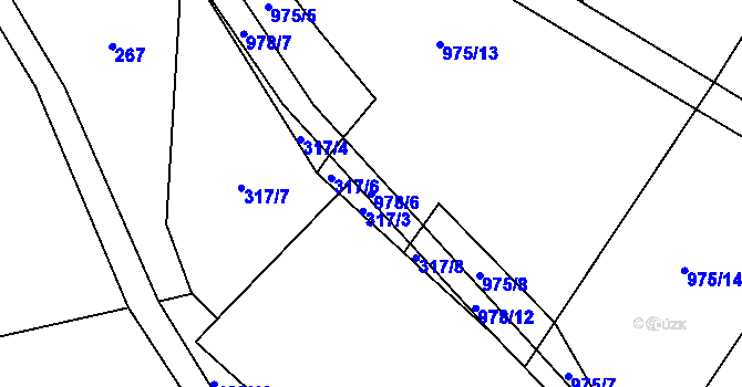 Parcela st. 978/6 v KÚ Úsilov, Katastrální mapa