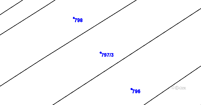 Parcela st. 797/3 v KÚ Úsilov, Katastrální mapa