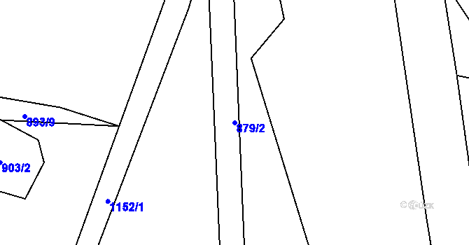 Parcela st. 879/2 v KÚ Úsobí, Katastrální mapa