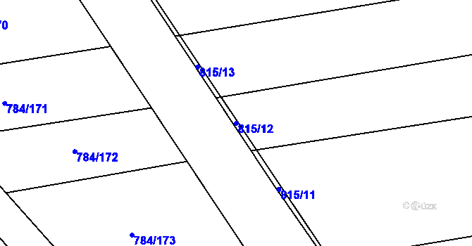 Parcela st. 815/12 v KÚ Úsobrno, Katastrální mapa