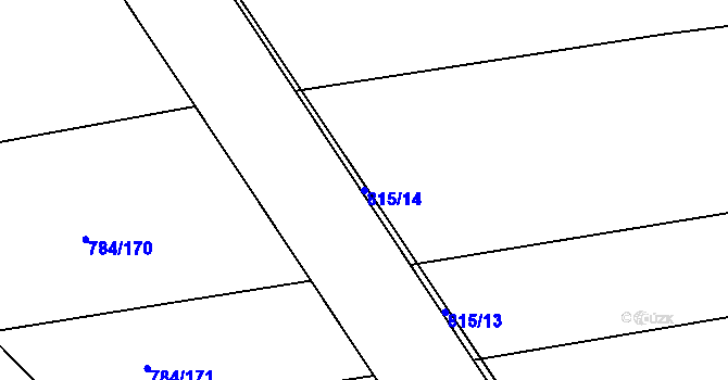 Parcela st. 815/14 v KÚ Úsobrno, Katastrální mapa