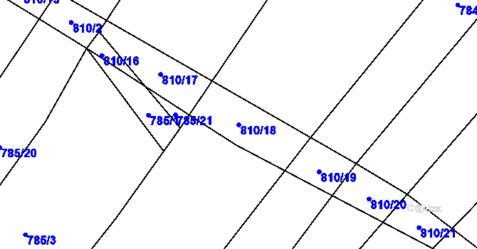 Parcela st. 810/18 v KÚ Úsobrno, Katastrální mapa