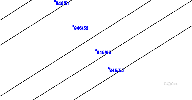 Parcela st. 846/86 v KÚ Úsov-město, Katastrální mapa