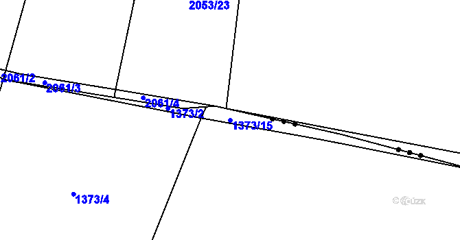 Parcela st. 1373/15 v KÚ Ústaleč, Katastrální mapa