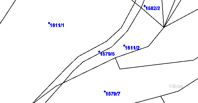 Parcela st. 1579/5 v KÚ Ústaleč, Katastrální mapa