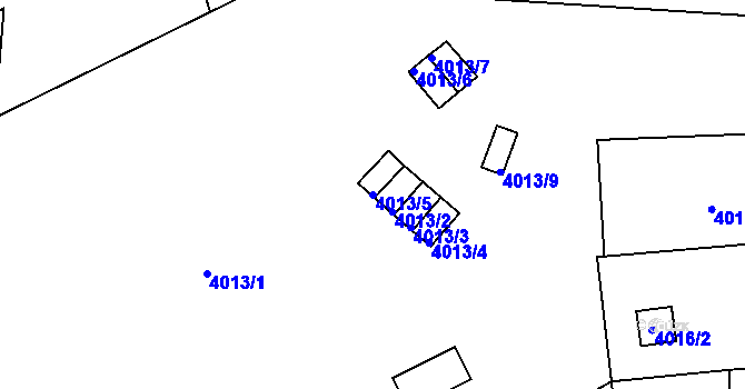 Parcela st. 4013/5 v KÚ Ústí nad Labem, Katastrální mapa