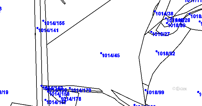 Parcela st. 1014/45 v KÚ Předlice, Katastrální mapa