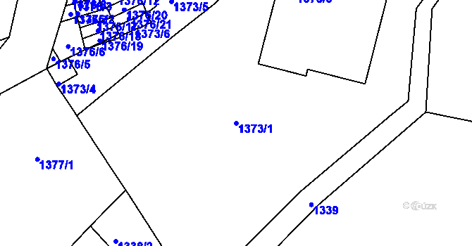 Parcela st. 1373/1 v KÚ Klíše, Katastrální mapa