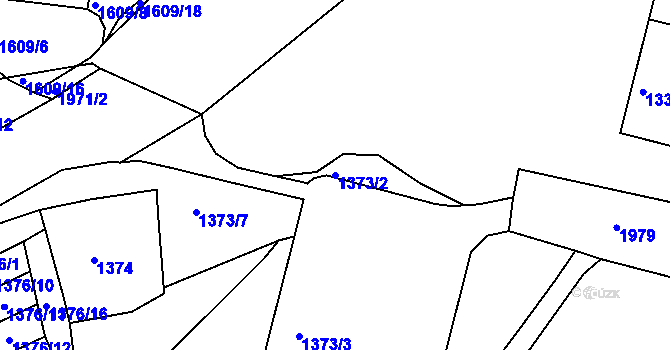 Parcela st. 1373/2 v KÚ Klíše, Katastrální mapa