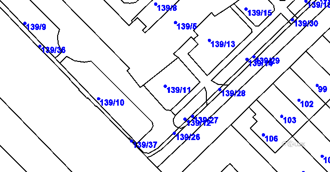 Parcela st. 139/11 v KÚ Bukov, Katastrální mapa