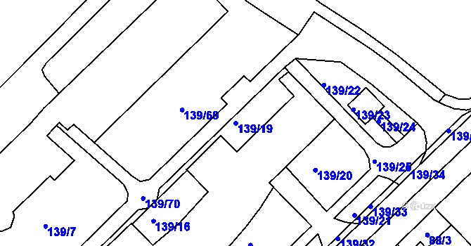 Parcela st. 139/19 v KÚ Bukov, Katastrální mapa