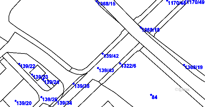 Parcela st. 139/42 v KÚ Bukov, Katastrální mapa