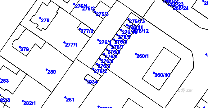 Parcela st. 276/5 v KÚ Bukov, Katastrální mapa