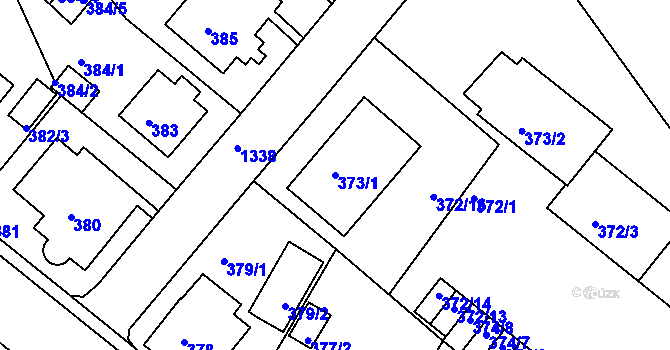 Parcela st. 373/1 v KÚ Bukov, Katastrální mapa