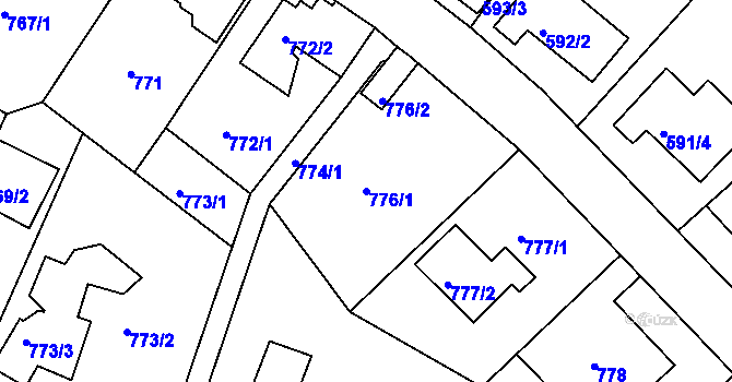 Parcela st. 776/1 v KÚ Bukov, Katastrální mapa