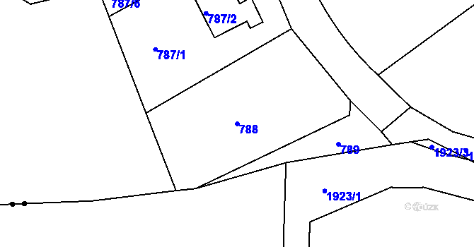 Parcela st. 788 v KÚ Bukov, Katastrální mapa