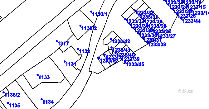 Parcela st. 1233/51 v KÚ Bukov, Katastrální mapa