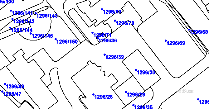 Parcela st. 1296/39 v KÚ Bukov, Katastrální mapa