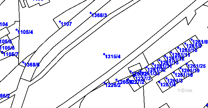 Parcela st. 1315/4 v KÚ Bukov, Katastrální mapa