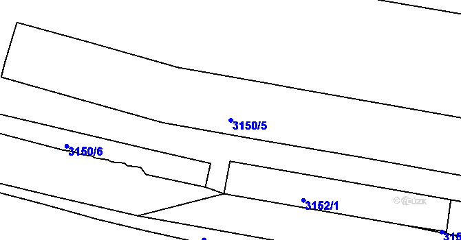 Parcela st. 3150/5 v KÚ Střekov, Katastrální mapa
